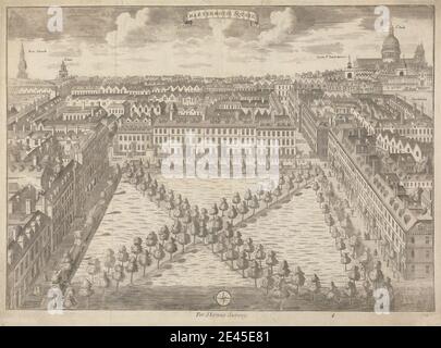 Sutton Nicholls, active 1725, British, Charter-House Square pour Stowes Surrey. Gravure. Banque D'Images