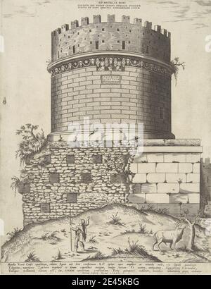 Imprimé par un artiste inconnu, XVIe siècle, ad Metellae Echo, 1549. Gravure en ligne sur du papier à la crème, légèrement texturé, de taille moyenne. Banque D'Images