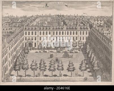 Sutton Nicholls, active 1725, British, Devonshire Square. Gravure. Banque D'Images