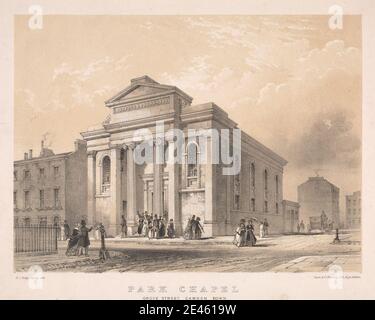 Edwin Thomas Dolby, actif 1849-1865, Park Chapel, Grove Street, Camden Town. Lithographie. Banque D'Images