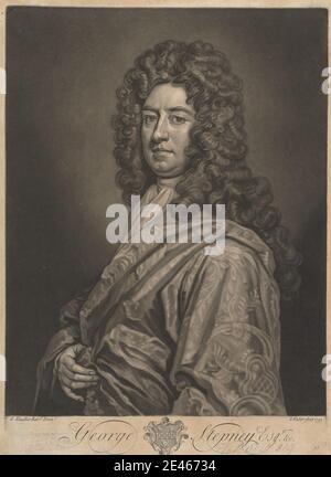 John Faber le plus jeune, ca. 1695â€"1756, Netherlandish, actif en Grande-Bretagne, George Stepney Esq, 1733. Mezzotint sur papier moyen, légèrement texturé, crème, couché. Banque D'Images