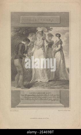 Anker Smith, 1759â€"1819, British, Love's Labour Lost, Act IV, SC. 3, le 16 juillet 1803. Gravure. Banque D'Images