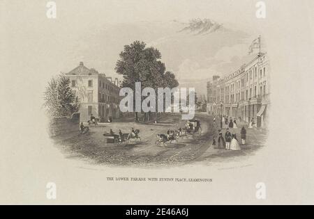 John Brandard, 1812-1863, British, The Lower Parade avec Euston place, Leamington, non daté. Banque D'Images