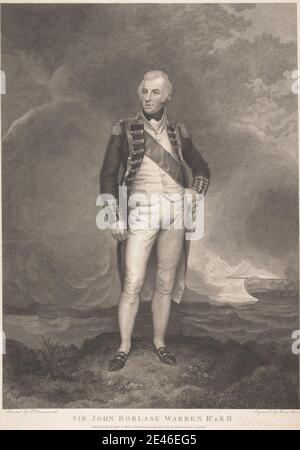 James Stow, env. 1770â€"après 1820, britannique, Sir John Borlase Warren, 1799. Gravure en crépi sur papier légèrement épais, légèrement texturé, crème, vélin. Banque D'Images