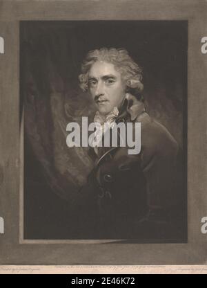 John Jones, env. 1745â€“1797, Britannique, George James Cholmondeley, 1er marquis de Cholmondeley, 1790. Mezzotint sur du papier légèrement épais, moyennement texturé, beige, couché. Banque D'Images