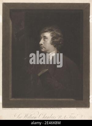 Samuel William Reynolds, 1773-1835, britannique, sir William Chambers, 1794. Mezzotint sur papier moyen, modérément texturé, crème, vélin. Banque D'Images