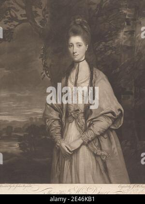 John Raphael Smith, 1752â€“1812, British, l’honorable Anne Seymour Damer (née Conway), non daté. Mezzotint sur papier moyen, légèrement texturé, crème, couché. Banque D'Images