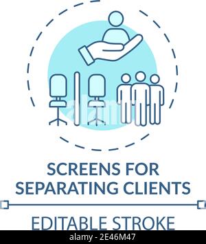 Icône de concept écrans pour séparer les clients Illustration de Vecteur