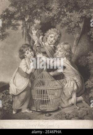 John Raphael Smith, 1752–1812, British, Children of Walter Synnot, Esquire, 1782. Mezzotint, état de la lettre gravée. Domaine public Banque D'Images