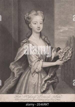John Smith, 1652–1743, Britannique, son Altesse la princesse Ann, fille aînée de son Altesse Royale George Prince de Galles, 1720. Mezzotint. Domaine public Banque D'Images