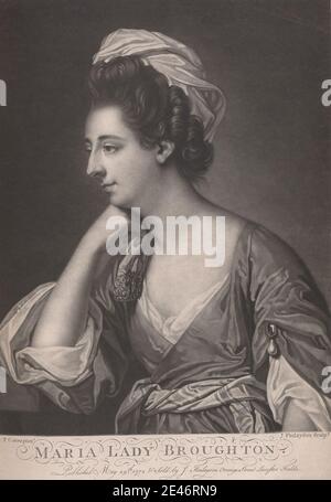 John Finlayson, 1730–1776, Britannique, Maria, Lady Bronghton (d. 1785), 1772. Mezzotint. Domaine public Banque D'Images