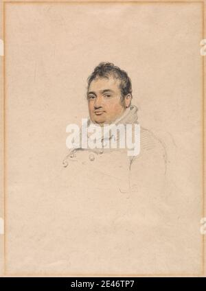 Attribué à Sir William Beechey, 1753–1839, britannique, Portrait d'un homme, non daté. Aquarelle et graphite sur papier vélin beige modérément épais. Figures (représentations) , homme Banque D'Images