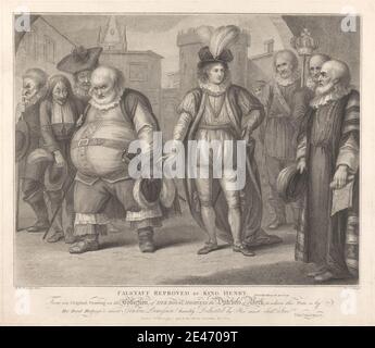 Artiste inconnu, ( Shenner ), Falstaff reprouvé par le roi Henry, 1792. Drunk , Henry IV, partie II par William Shakespeare , thème littéraire. Henry IV (1367–1413), roi d'Angleterre et seigneur d'Irlande, et duc d'Aquitaine Shakespeare, William (1564–1616), dramaturge et poète Banque D'Images