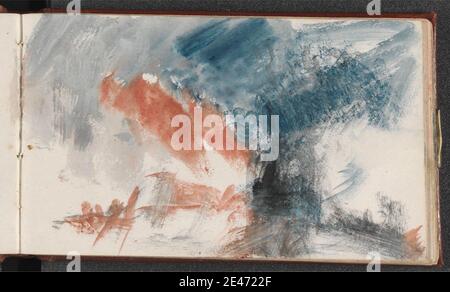 Joseph Mallord William Turner, 1775–1851, British, The Channel Sketchbook, ca. 1845. Aquarelle sur papier vélin moyen, légèrement texturé, blanc. Bateau , chenal (composant de corps d'eau) , feu , art marin , mer , navire. Angleterre , Manche , Europe , la Manche , Royaume-Uni Banque D'Images