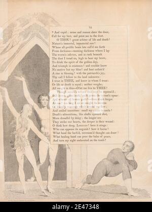 William Blake, 1757–1827, British, planche 33 (page 72): 'Et vapid; SENSE and Reason Shew the Doors', 1797. Gravure. Domaine public Banque D'Images