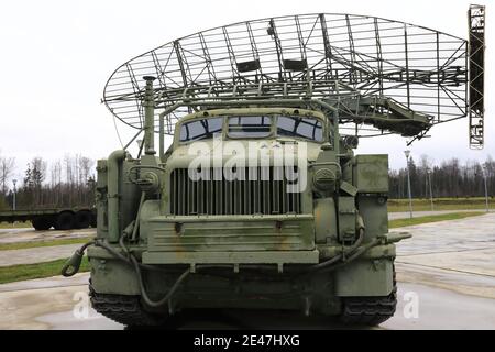 Détails de la station radar militaire long Track P-40, Russie Banque D'Images