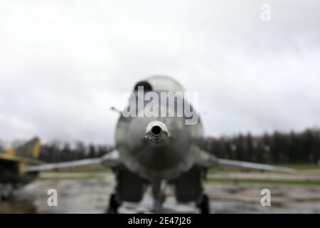 Détails du combattant multirôle soviétique Fulcrum, Russie Banque D'Images