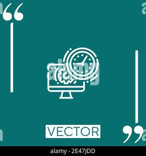 Icône de vecteur de temps de travail icône linéaire. Ligne avec contour modifiable Illustration de Vecteur