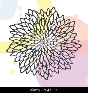 fleur vectorielle sur fond coloré Illustration de Vecteur