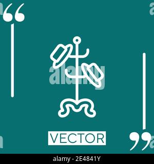 Icône de vecteur de porte-manteau icône linéaire. Ligne avec contour modifiable Illustration de Vecteur