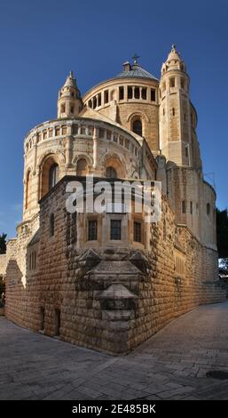 Dormition Abbey - communauté bénédictine sur le Mont Sion à Jérusalem. Israël Banque D'Images