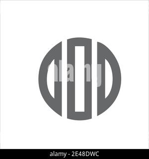 Véritable monogramme moderne de style cercle Illustration de Vecteur