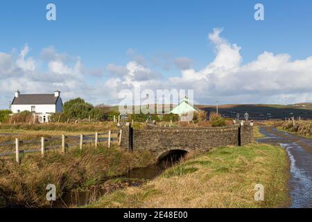 Irish Country Lane, près de Portmagee, comté de Kerry Banque D'Images