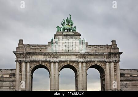 Arc triomphal du Parc du Cinquantenaire – Jubelpark. Bruxelles. Belgique Banque D'Images