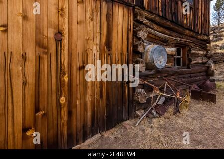 Le bâtiment du Riddle Brothers Ranch sur Steens Mountain est conservé comme un exemple précoce de peuplement dans l'est de l'Oregon, aux États-Unis Banque D'Images