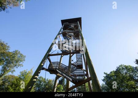 Vue depuis la tour de Beutling à Wellingholzhausen-Melle Banque D'Images