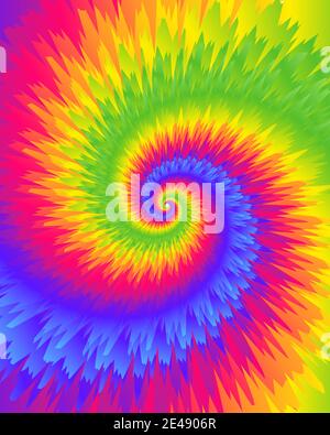 Arrière-plan abstrait festif coloré, motif coloré arc-en-ciel coloré, illustration vectorielle. Peinture spiralée de boho folle. Illustration de Vecteur