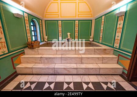 Bain chaud dans la Villa Borg romaine près de Perl-Borg, Sarre, Allemagne Banque D'Images