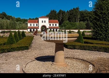 Gatehouse dans la Villa romaine Borg près de Perl-Borg, Sarre, Allemagne Banque D'Images