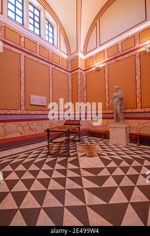 Salle de relaxation dans la salle de bains de la villa romaine Borg près de Perl-Borg, Sarre, Allemagne Banque D'Images