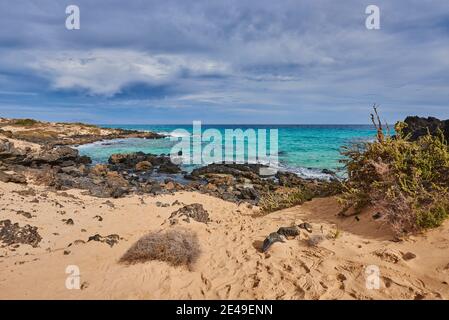 Playa del Moro Beach, Fuerteventura, Îles Canaries, Espagne Banque D'Images