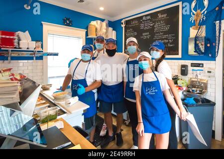 L'équipage de la la Lobster à Yardley, comté de Bucks, Pennsylvanie Banque D'Images