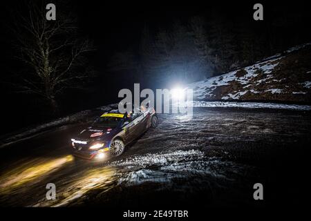 21 Nikolay GRYAZIN (RUS), Konstantin ALEXANDROV (RUS), RUS MOVISPORT WOLKSVAGEN Polo GTI, RC2 VAR2 , action pendant le Championnat du monde de voitures de rallye 2021 de la WRC, Monte Carlo rallye du 20 au 24 janvier 2021 à Monaco - photo Bastien Roux / DPPI / LiveMedia Banque D'Images