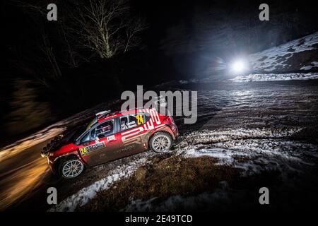 24 Eric CAMILLI (FRA), Francois-Xavier BURESI (FRA), SPORTS & YOU CITROEN C3, RC2 VAR2, action pendant le Championnat du monde de voitures WRC 2021, Monte Carlo Rally, du 20 au 24 janvier 2021 à Monaco - photo Bastien Roux / DPPI / LiveMedia Banque D'Images