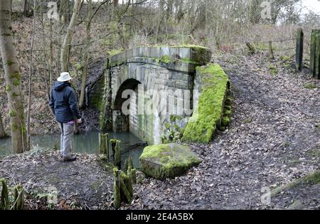 Tunnel Haddon disused à Bakewell, dans le Peak District National Stationnement Banque D'Images