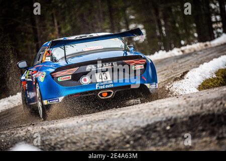 43 Emmanuel GUIGOU (FRA), Alexandre CORIA (FRA), ALPINE A110, RGT RGT cars, action pendant le Championnat du monde de rallye WRC 2021, Monte Carlo Rally du 20 au 24 janvier 2021 à Monaco - photo Bastien Roux / DPPI / LM Banque D'Images