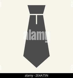 Cravate solide icône. Illustration vectorielle de cravate isolée sur blanc. Vêtements habillés style glyphe, conçus pour le Web et l'application. SPE 10. Illustration de Vecteur