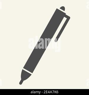 Icône stylo fixe. Illustration à vecteur d'encre isolée sur blanc. Écrire un design de style glyphe, conçu pour le Web et l'application. SPE 10. Illustration de Vecteur