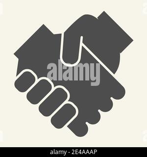Icône de liaison pleine. Illustration vectorielle de partenariat isolée sur blanc. Design de style glyphe Deal, conçu pour le Web et les applications. SPE 10. Illustration de Vecteur