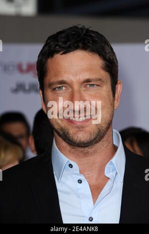 Gerard Butler assiste à la première de ''The Ugly Truth'' tenue au Cinerama Dome à Hollywood. Los Angeles, le 16 juillet 2009. Photo de Lionel Hahn/ABACAPRESS.COM (en photo : Gerard Butler)' Banque D'Images