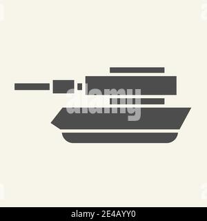 Icône réservoir plein. Illustration vectorielle Panzer isolée sur blanc. Design de style glyphe machine, conçu pour le Web et les applications. SPE 10. Illustration de Vecteur