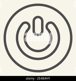 Icône de ligne du bouton d'alimentation. Illustration du vecteur de commutation isolée sur blanc. Design de contour de bouton désactivé, conçu pour le Web et les applications. SPE 10. Illustration de Vecteur