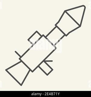 Icône de ligne mince du pistolet à évasement. Illustration vectorielle d'arme à feu isolée sur blanc. Motif arme de style contour, conçu pour le Web et l'application. SPE 10. Illustration de Vecteur