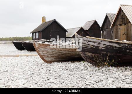 L'ancienne station de pêche Helgumannen. Banque D'Images