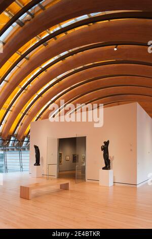 Galerie d'intérieur de Crystal Bridges Museum of American Art, Bentonville, Arkansas, États-Unis Banque D'Images