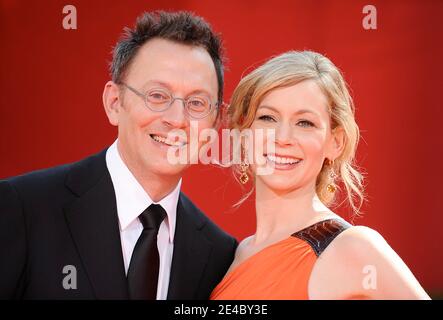Michael Emerson et Carrie Preston arrivent au 61ème Primetime Emmy Awards, qui s'est tenu au Nokia Theatre de Los Angeles, CA, Etats-Unis, le 20 septembre 2009. Photo de Lionel Hahn/ABACAPRESS.COM (photo : Michael Emerson, Carrie Preston) Banque D'Images